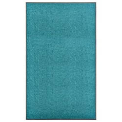vidaXL Fußmatte Waschbar Cyan 90x150 cm 