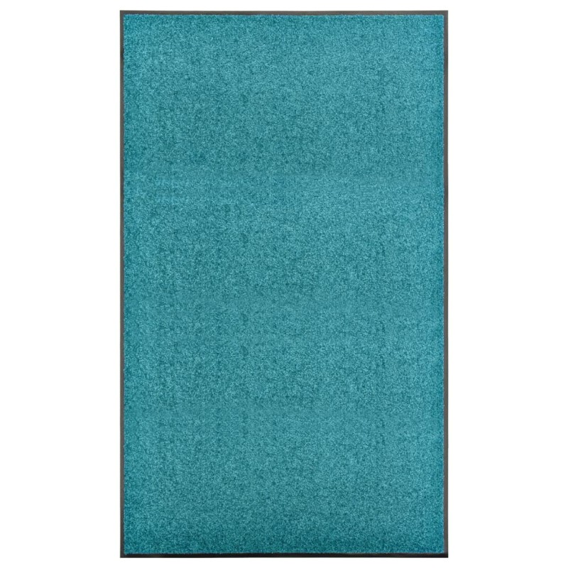 vidaXL Fußmatte Waschbar Cyan 90x150 cm vidaXL Fußmatte Waschbar Cyan 90x150 cm
