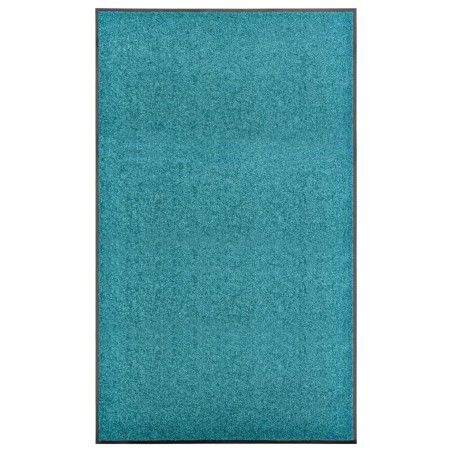 vidaXL Fußmatte Waschbar Cyan 90x150 cm 