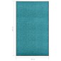 vidaXL Fußmatte Waschbar Cyan 90x150 cm vidaXL Fußmatte Waschbar Cyan 90x150 cm