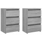 vidaXL Nachttische 2 Stk. Grau Sonoma 40x35x62,5 cm Holzwerkstoff vidaXL Nachttische 2 Stk. Grau Sonoma 40x35x62,5 cm Holzwerkstoff