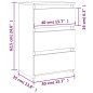 vidaXL Nachttische 2 Stk. Grau Sonoma 40x35x62,5 cm Holzwerkstoff vidaXL Nachttische 2 Stk. Grau Sonoma 40x35x62,5 cm Holzwerkstoff