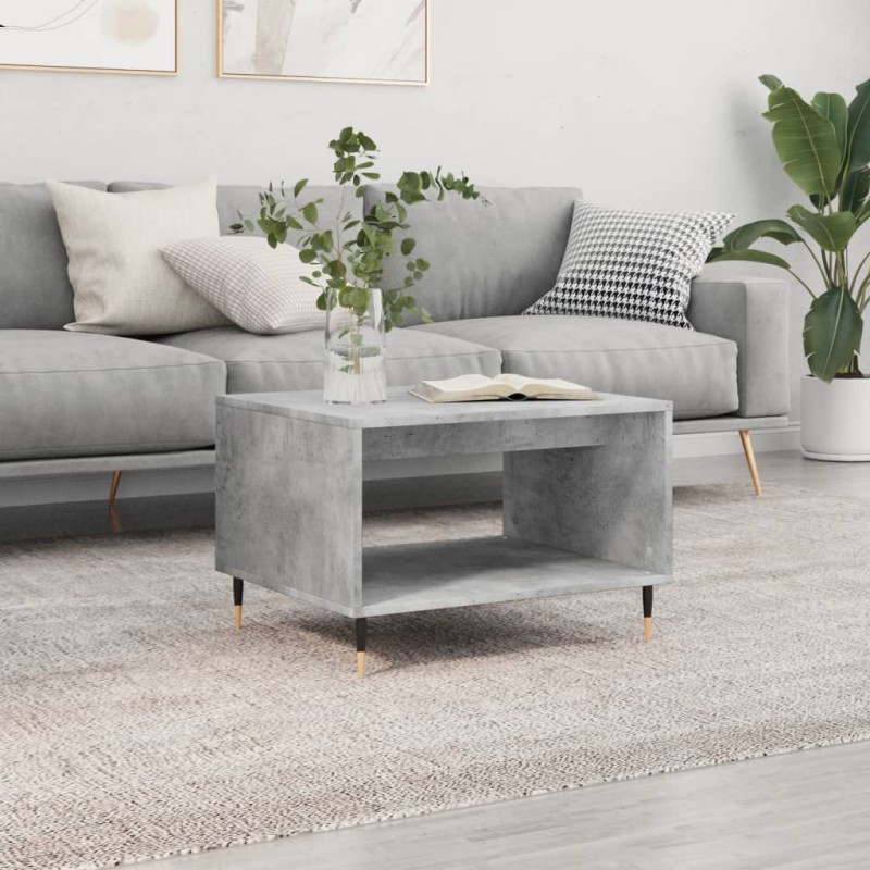 vidaXL Couchtisch Betongrau 60x50x40 cm Holzwerkstoff vidaXL Couchtisch Betongrau 60x50x40 cm Holzwerkstoff