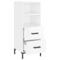 vidaXL Sideboard Hochglanz-Weiß 34,5x34x90 cm Holzwerkstoff vidaXL Sideboard Hochglanz-Weiß 34,5x34x90 cm Holzwerkstoff