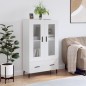 vidaXL Highboard Hochglanz-Weiß 69,5x31x115 cm Holzwerkstoff vidaXL Highboard Hochglanz-Weiß 69,5x31x115 cm Holzwerkstoff