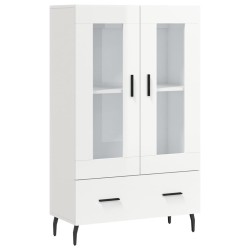 vidaXL Highboard Hochglanz-Weiß 69,5x31x115 cm Holzwerkstoff