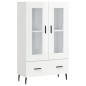 vidaXL Highboard Hochglanz-Weiß 69,5x31x115 cm Holzwerkstoff vidaXL Highboard Hochglanz-Weiß 69,5x31x115 cm Holzwerkstoff