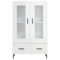 vidaXL Highboard Hochglanz-Weiß 69,5x31x115 cm Holzwerkstoff vidaXL Highboard Hochglanz-Weiß 69,5x31x115 cm Holzwerkstoff