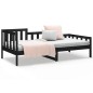 vidaXL Tagesbett Schwarz 90x200 cm Massivholz Kiefer vidaXL Tagesbett Schwarz 90x200 cm Massivholz Kiefer