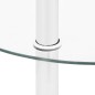 vidaXL Beistelltisch mit 2 Ablagen Transparent 38 cm Hartglas vidaXL Beistelltisch mit 2 Ablagen Transparent 38 cm Hartglas