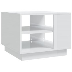 vidaXL Couchtisch Hochglanz-Weiß 55x55x43 cm Holzwerkstoff