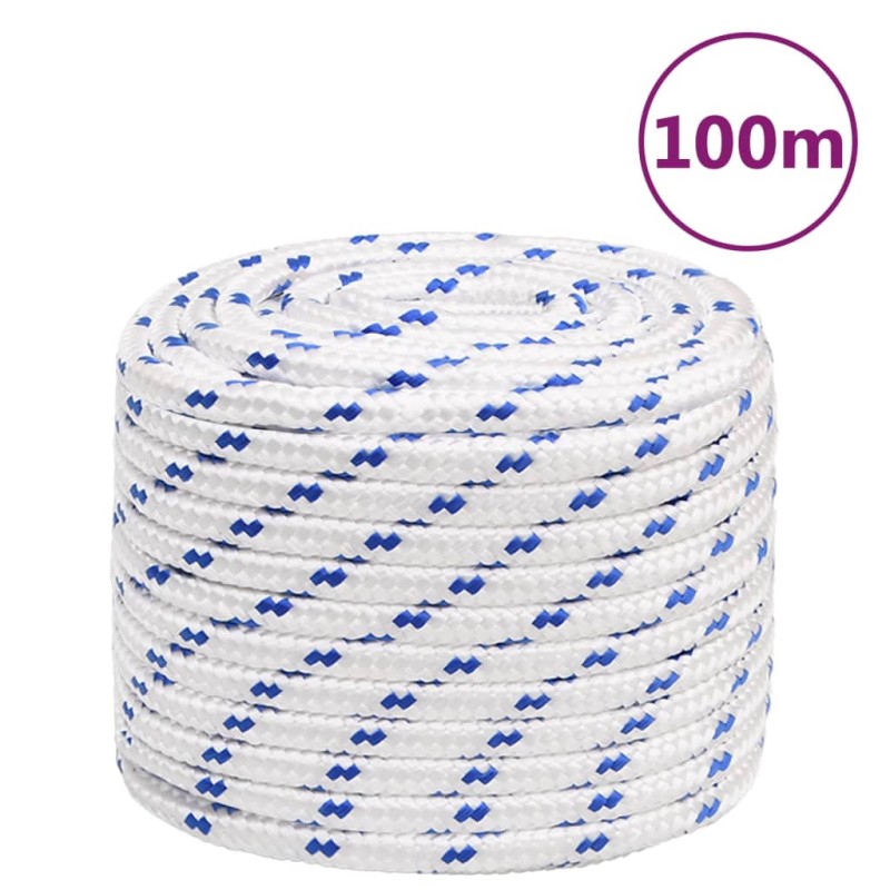 vidaXL Bootsseil Weiß 18 mm 100 m Polypropylen vidaXL Bootsseil Weiß 18 mm 100 m Polypropylen