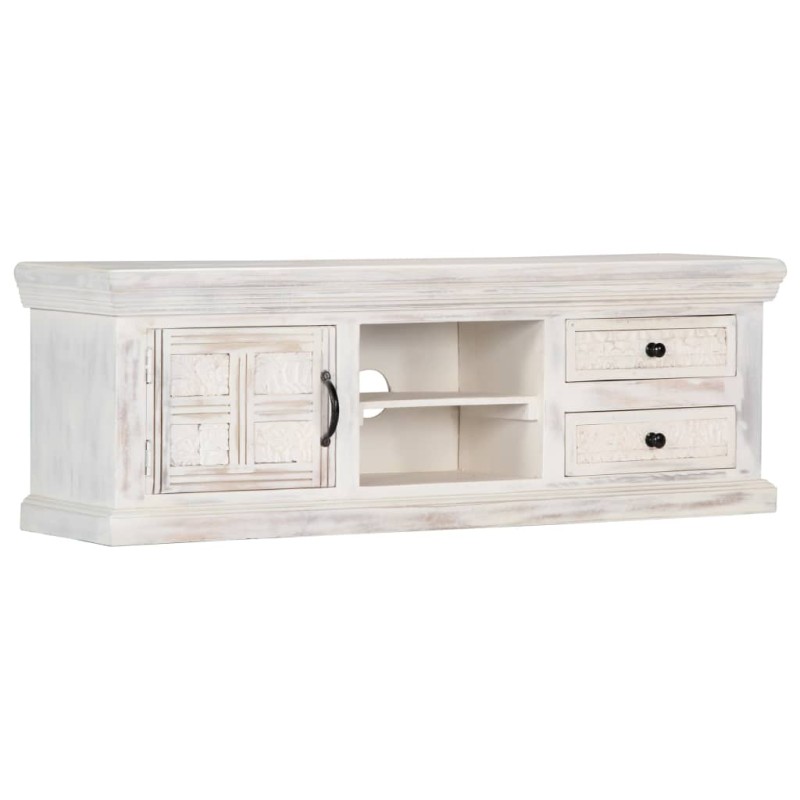 vidaXL TV-Schrank Weiß 120x30x40 cm Massivholz Mango vidaXL TV-Schrank Weiß 120x30x40 cm Massivholz Mango