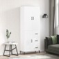 Highboard Hochglanz-Weiß 69,5x34x180 cm Holzwerkstoff Highboard Hochglanz-Weiß 69,5x34x180 cm Holzwerkstoff