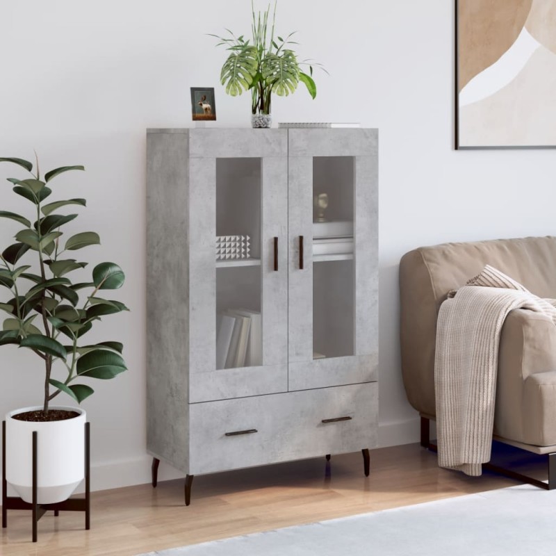 vidaXL Highboard Betongrau 69,5x31x115 cm Holzwerkstoff vidaXL Highboard Betongrau 69,5x31x115 cm Holzwerkstoff