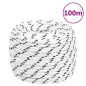 vidaXL Bootsseil Geflochten Weiß 14 mmx100 m Polyester vidaXL Bootsseil Geflochten Weiß 14 mmx100 m Polyester