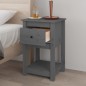 vidaXL Nachttische 2 Stk. Grau 40x35x61,5 cm Massivholz Kiefer vidaXL Nachttische 2 Stk. Grau 40x35x61,5 cm Massivholz Kiefer