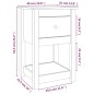 vidaXL Nachttische 2 Stk. Grau 40x35x61,5 cm Massivholz Kiefer vidaXL Nachttische 2 Stk. Grau 40x35x61,5 cm Massivholz Kiefer