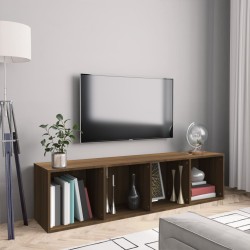 vidaXL Bücherregal/TV-Schrank Braun Eiche 143x30x36 cm Holzwerkstoff