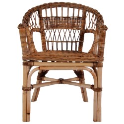 Gartenstühle 6 Stk. Natürliches Rattan Braun