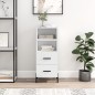 vidaXL Sideboard Hochglanz-Weiß 34,5x34x90 cm Holzwerkstoff vidaXL Sideboard Hochglanz-Weiß 34,5x34x90 cm Holzwerkstoff