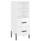 vidaXL Sideboard Hochglanz-Weiß 34,5x34x90 cm Holzwerkstoff vidaXL Sideboard Hochglanz-Weiß 34,5x34x90 cm Holzwerkstoff