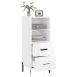 vidaXL Sideboard Hochglanz-Weiß 34,5x34x90 cm Holzwerkstoff vidaXL Sideboard Hochglanz-Weiß 34,5x34x90 cm Holzwerkstoff