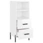 vidaXL Sideboard Hochglanz-Weiß 34,5x34x90 cm Holzwerkstoff vidaXL Sideboard Hochglanz-Weiß 34,5x34x90 cm Holzwerkstoff