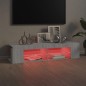 vidaXL TV-Schrank mit LED-Leuchten Grau Sonoma 135x39x30 cm vidaXL TV-Schrank mit LED-Leuchten Grau Sonoma 135x39x30 cm
