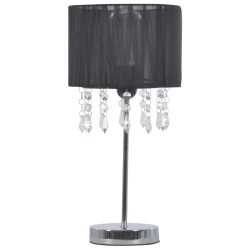 vidaXL Schreibtischlampe Schwarz Rund E27
