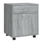 vidaXL Rollschrank Grau Sonoma 45x38x54 cm Holzwerkstoff vidaXL Rollschrank Grau Sonoma 45x38x54 cm Holzwerkstoff