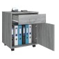 vidaXL Rollschrank Grau Sonoma 45x38x54 cm Holzwerkstoff vidaXL Rollschrank Grau Sonoma 45x38x54 cm Holzwerkstoff