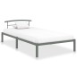 vidaXL Bettgestell Grau Metall 100x200 cm vidaXL Bettgestell Grau Metall 100x200 cm