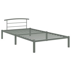 vidaXL Bettgestell Grau Metall 100x200 cm