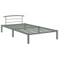 vidaXL Bettgestell Grau Metall 100x200 cm vidaXL Bettgestell Grau Metall 100x200 cm