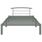 vidaXL Bettgestell Grau Metall 100x200 cm vidaXL Bettgestell Grau Metall 100x200 cm