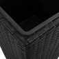 vidaXL Garten-Hochbeet 3-tlg. Poly Rattan Schwarz vidaXL Garten-Hochbeet 3-tlg. Poly Rattan Schwarz