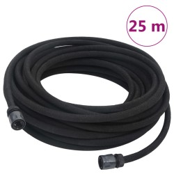 vidaXL Tropfschlauch Schwarz 0,6" 25 m Gummi