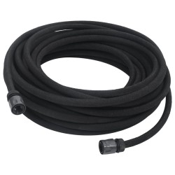 vidaXL Tropfschlauch Schwarz 0,6" 25 m Gummi