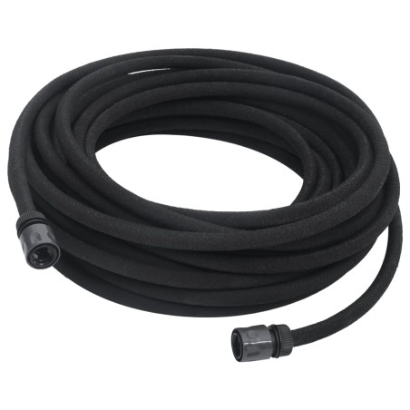 vidaXL Tropfschlauch Schwarz 0,6" 25 m Gummi