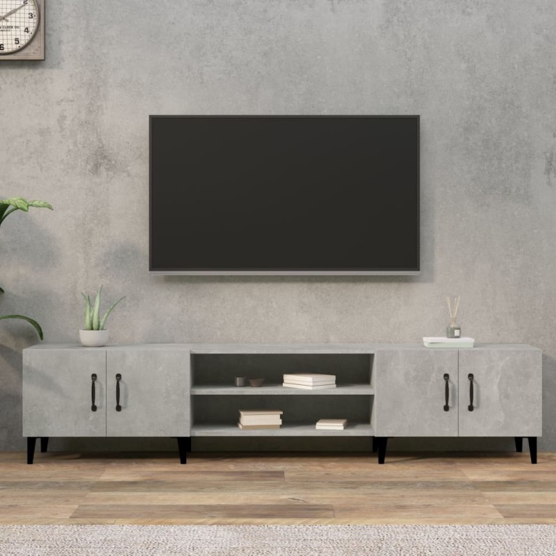 vidaXL TV-Schrank Betongrau 180x31,5x40 cm Holzwerkstoff vidaXL TV-Schrank Betongrau 180x31,5x40 cm Holzwerkstoff