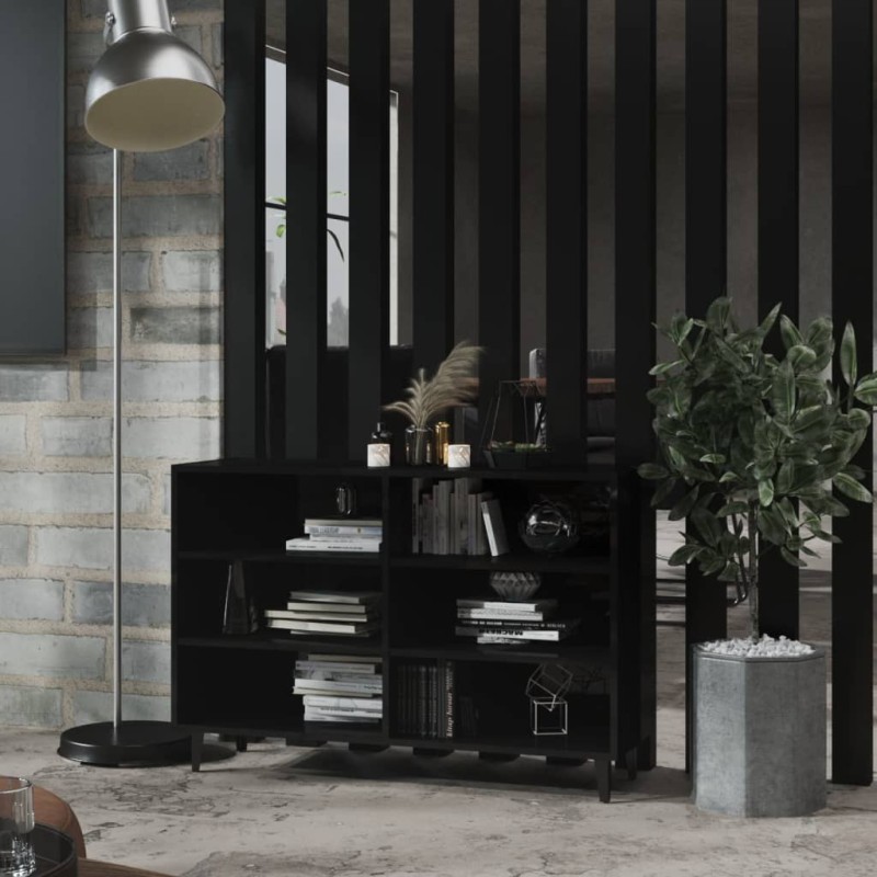 vidaXL Sideboard Hochglanz-Schwarz 103,5x35x70 cm Holzwerkstoff