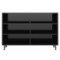 vidaXL Sideboard Hochglanz-Schwarz 103,5x35x70 cm Holzwerkstoff