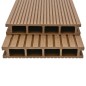 WPC Hohlkammer Terrassendielen mit Zubehör 40 m² 4 m Teak WPC Hohlkammer Terrassendielen mit Zubehör 40 m² 4 m Teak