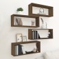 vidaXL Würfelregale 4 Stk. Braun Eiche 60x15x23 cm Holzwerkstoff vidaXL Würfelregale 4 Stk. Braun Eiche 60x15x23 cm Holzwerkstoff