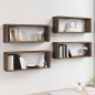 vidaXL Würfelregale 4 Stk. Braun Eiche 60x15x23 cm Holzwerkstoff vidaXL Würfelregale 4 Stk. Braun Eiche 60x15x23 cm Holzwerkstoff