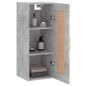 vidaXL Wandschrank Betongrau 34,5x34x90 cm Holzwerkstoff vidaXL Wandschrank Betongrau 34,5x34x90 cm Holzwerkstoff