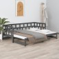 vidaXL Tagesbett Ausziehbar Grau Massivholz Kiefer 2x(80x200) cm vidaXL Tagesbett Ausziehbar Grau Massivholz Kiefer 2x(80x200) cm