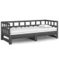 vidaXL Tagesbett Ausziehbar Grau Massivholz Kiefer 2x(80x200) cm vidaXL Tagesbett Ausziehbar Grau Massivholz Kiefer 2x(80x200) cm