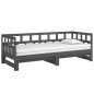 vidaXL Tagesbett Ausziehbar Grau Massivholz Kiefer 2x(80x200) cm vidaXL Tagesbett Ausziehbar Grau Massivholz Kiefer 2x(80x200) cm